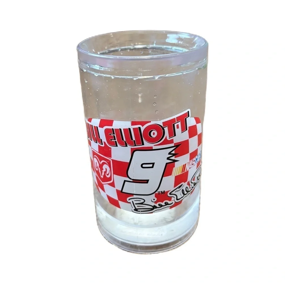 Vintage Freezer Mug NASCAR Bill Elliot Clear Red Handle 90s